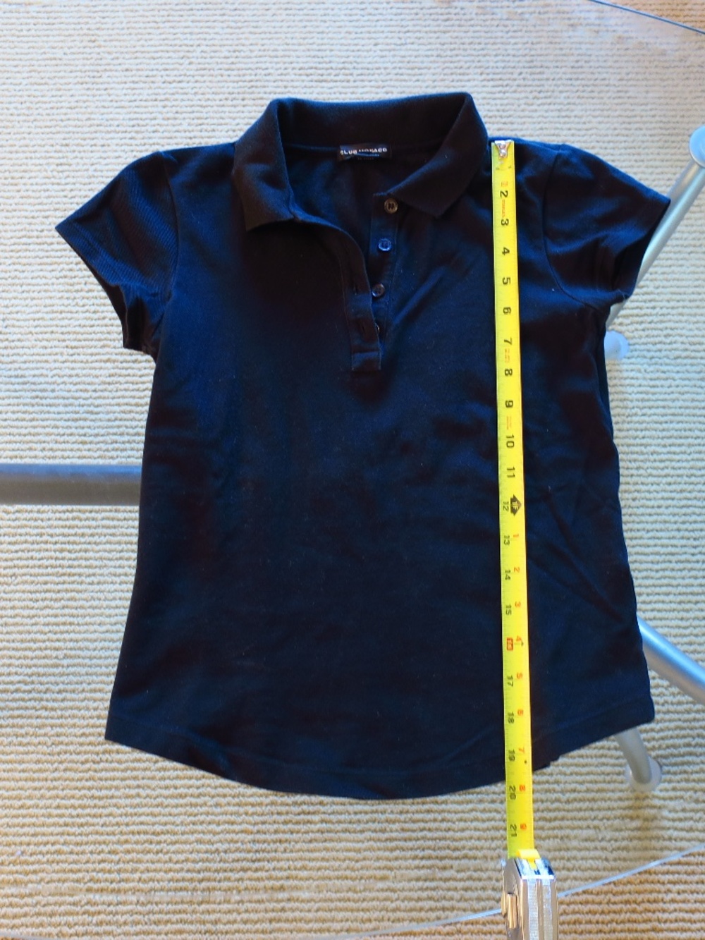 Club Monaco Black Fitted Polo Shirt
